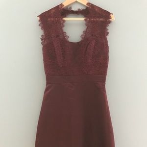 EUC Burgundy Bridesmaid Dress, size 6.